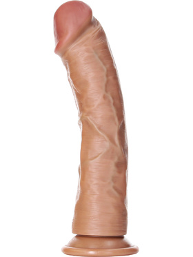 RealRock: Curved Realistic Dildo, 23 cm, light brown