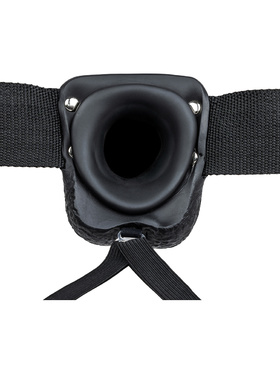 RealRock: Vibrating Hollow Strap-on, 23 cm, black