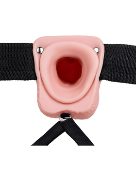 RealRock: Vibrating Hollow Strap-on, 23 cm, light