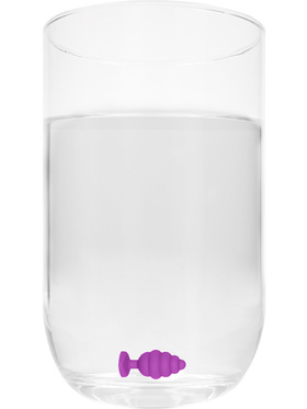 Ouch!: Regular Ribbed Diamond Heart Plug, purple