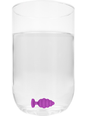 Ouch!: Large Ribbed Diamond Heart Plug, purple