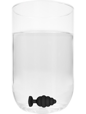 Ouch!: Extra Large Ribbed Diamond Heart Plug, black