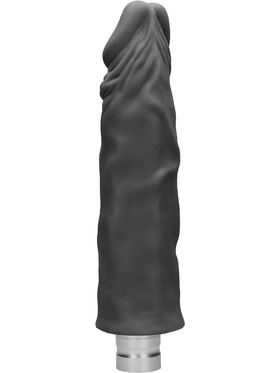 RealRock: Realistic Vibrating Dildo, 25 cm, black