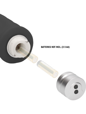 RealRock: Realistic Vibrating Dildo, 25 cm, black