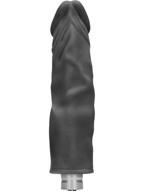 RealRock: Realistic Vibrating Dildo, 25 cm, black
