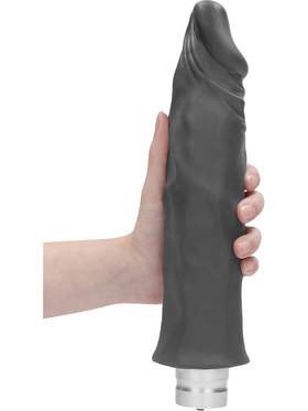 RealRock: Realistic Vibrating Dildo, 25 cm, black