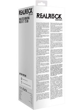 RealRock: Realistic Vibrating Dildo, 25 cm, black
