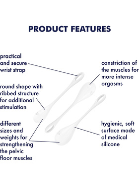 Satisfyer: Yoni Power 1, Balls Training Set, white