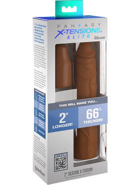 Fantasy X-Tensions Elite: +5 cm Silicone X-Tension, dark