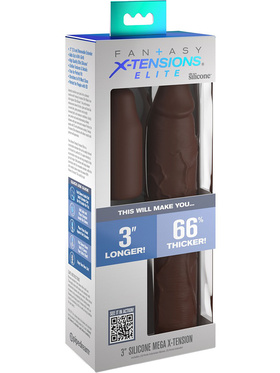 Fantasy X-Tensions Elite: +7,6 cm Silicone Mega X-Tension, dark