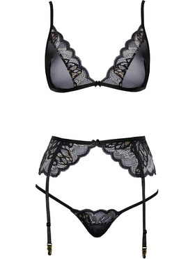 Kissable: 3-piece Underwear-Set, black