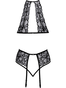Kissable: 3-piece Underwear-Set in Lace, black