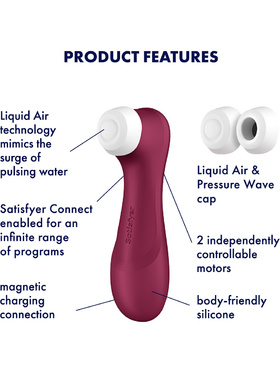 Satisfyer Connect: Pro 2 Generation 3, Double AirPulse Vibrator, red