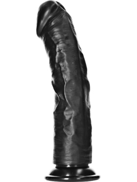 RealRock: Curved Realistic Dildo, 25.5 cm, black