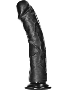 RealRock: Curved Realistic Dildo, 25.5 cm, black