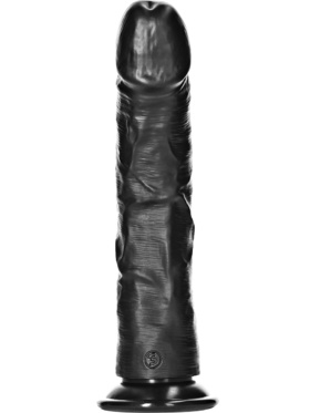 RealRock: Curved Realistic Dildo, 25.5 cm, black