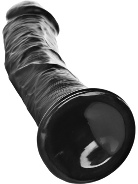 RealRock: Curved Realistic Dildo, 25.5 cm, black