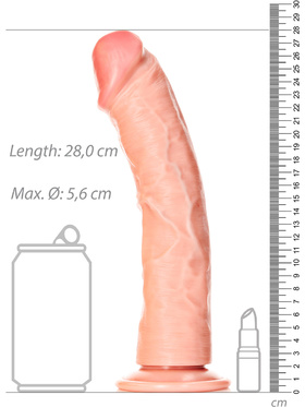 RealRock: Curved Realistic Dildo, 25.5 cm, light