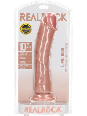 RealRock: Curved Realistic Dildo, 25.5 cm, light