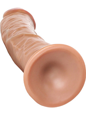 RealRock: Curved Realistic Dildo, 25.5 cm, lightbrown