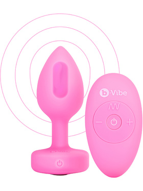 B-Vibe: Vibrating Heart, Remote Control Plug, pink