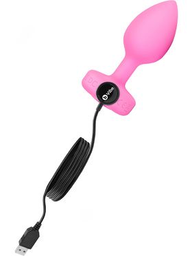 B-Vibe: Vibrating Heart, Remote Control Plug, pink