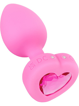 B-Vibe: Vibrating Heart, Remote Control Plug, pink