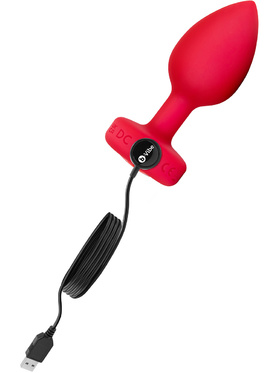 B-Vibe: Vibrating Heart, Remote Control Plug, red