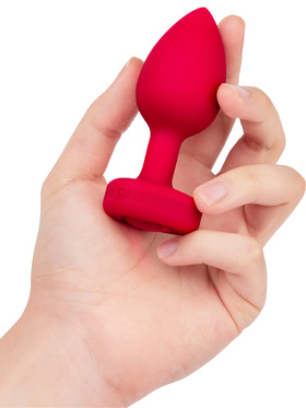 B-Vibe: Vibrating Heart, Remote Control Plug, red