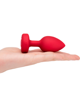 B-Vibe: Vibrating Heart, Remote Control Plug, red