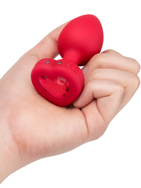 B-Vibe: Vibrating Heart, Remote Control Plug, red