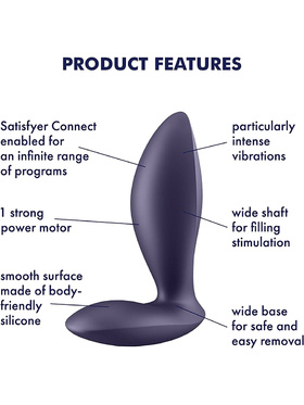Satisfyer Connect: Power Plug, Plug Vibrator, purple