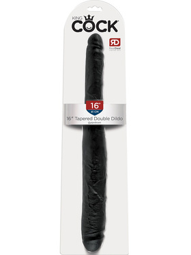 King Cock: Tapered Double Dildo, 41 cm, black