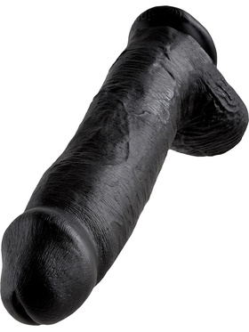 King Cock: Realistic Dildo with Balls, 31 cm, black