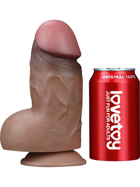 LoveToy: Dual-Layered Silicone Cock, 18 cm, dark