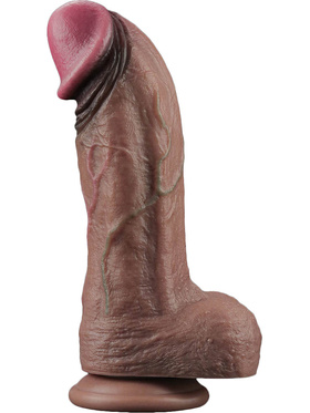 LoveToy: Dual-Layered Silicone XXL Cock, 28 cm, dark