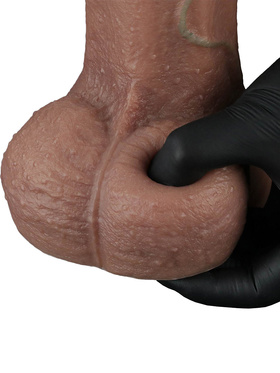 LoveToy: Dual-Layered Silicone XXL Cock, 28 cm, dark
