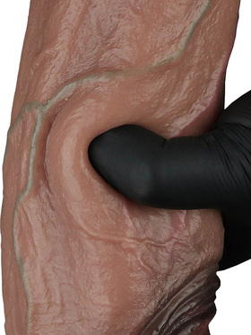 LoveToy: Dual-Layered Silicone XXL Cock, 28 cm, dark