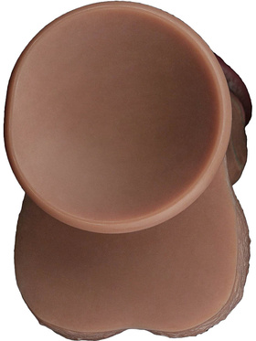 LoveToy: Dual-Layered Silicone XXL Cock, 33 cm, dark 