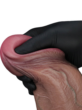 LoveToy: Dual-Layered Silicone XXL Cock, 33 cm, dark 