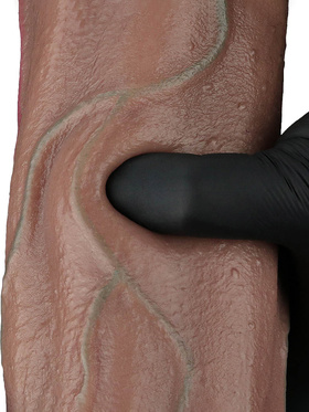 LoveToy: Dual-Layered Silicone XXL Cock, 33 cm, dark 