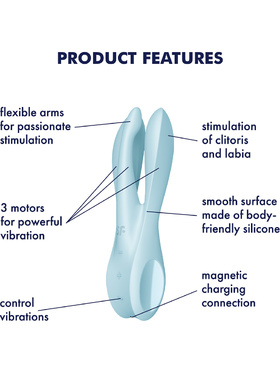 Satisfyer: Threesome 1 Vibrator, blue