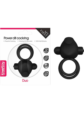 LoveToy: Power Clit Duo Cockring, black