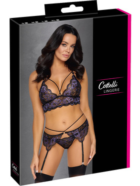 Cottelli Lingerie: Bralette,Suspenders and String Set