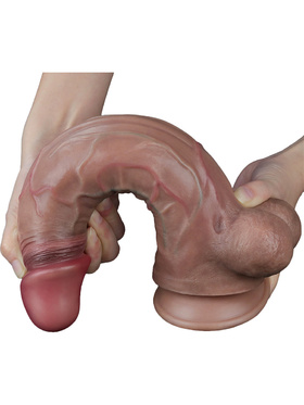 LoveToy: Dual-Layered Silicone Cock, 29.5 cm, dark