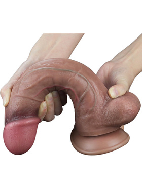 LoveToy: Dual-Layered Silicone Cock, 26.5 cm, dark