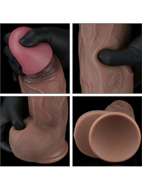 LoveToy: Dual-Layered Silicone XXL Cock, 31 cm, dark
