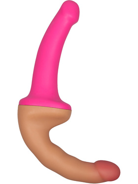 LoveToy: Holy Dong, Double-Ended Strap-On Dildo, pink/light