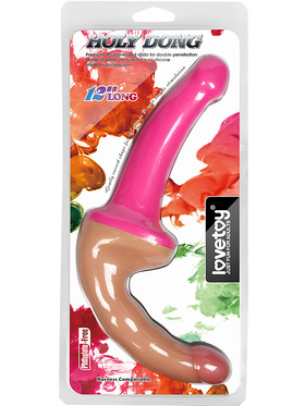 LoveToy: Holy Dong, Double-Ended Strap-On Dildo, pink/light