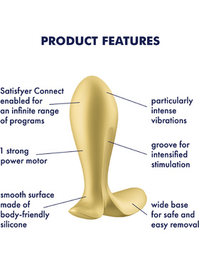 Satisfyer Connect: Intensity Plug, Plug Vibrator, gold